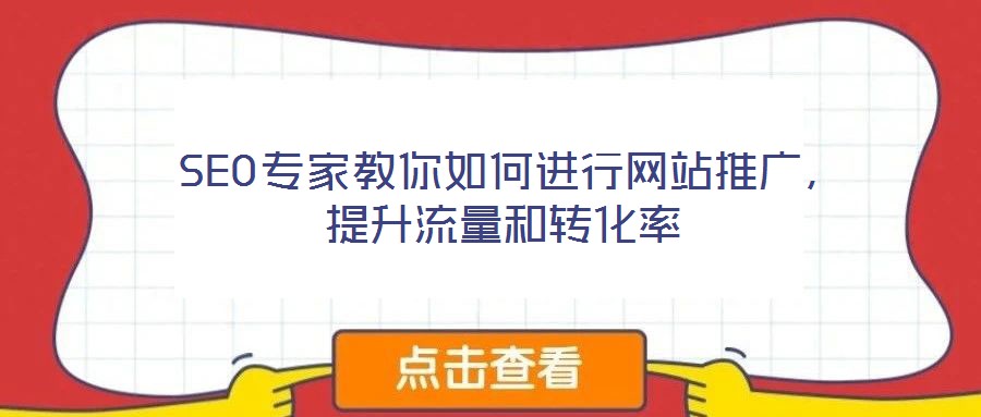  SEO專家教你如何進(jìn)行網(wǎng)站推廣，提升流量和轉(zhuǎn)化率