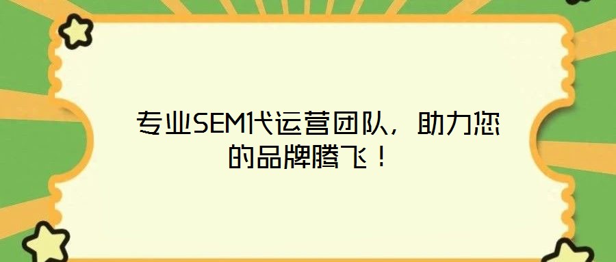  專業(yè)SEM代運(yùn)營團(tuán)隊(duì)，助力您的品牌騰飛！