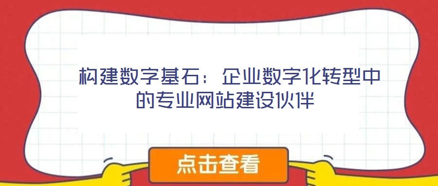  構建數字基石：企業(yè)數字化轉型中的專業(yè)網站建設伙伴