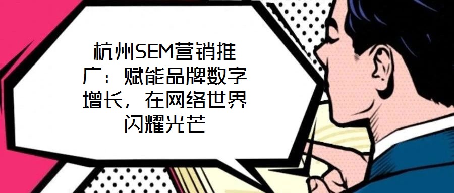 杭州SEM營銷推廣：賦能品牌數(shù)字增長，在網(wǎng)絡(luò)世界閃耀光芒