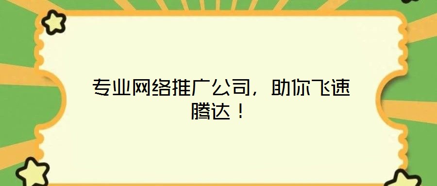 專業(yè)網(wǎng)絡(luò)推廣公司，助你飛速騰達！