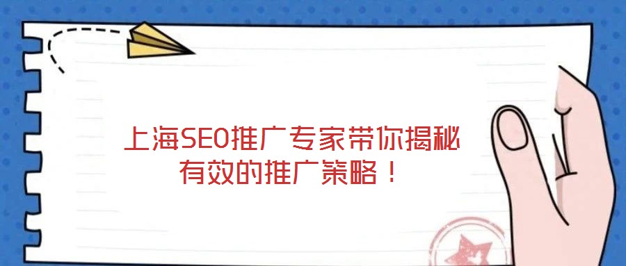 上海SEO推廣專家?guī)憬颐赜行У耐茝V策略！
