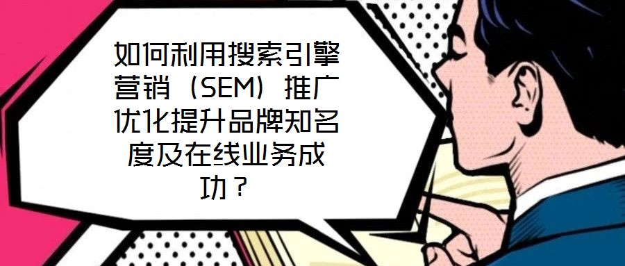 如何利用搜索引擎營(yíng)銷(xiāo)（SEM）推廣優(yōu)化提升品牌知名度及在線業(yè)務(wù)成功？